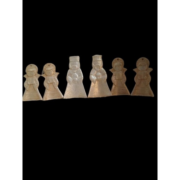 1976 Duncan Enterprise Ceramic Angel 4 in 2 wise Men Christmas Ornament - Picture 7 of 9